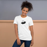 Flying Saucer retro graphic tee by Galactic Ink Club
