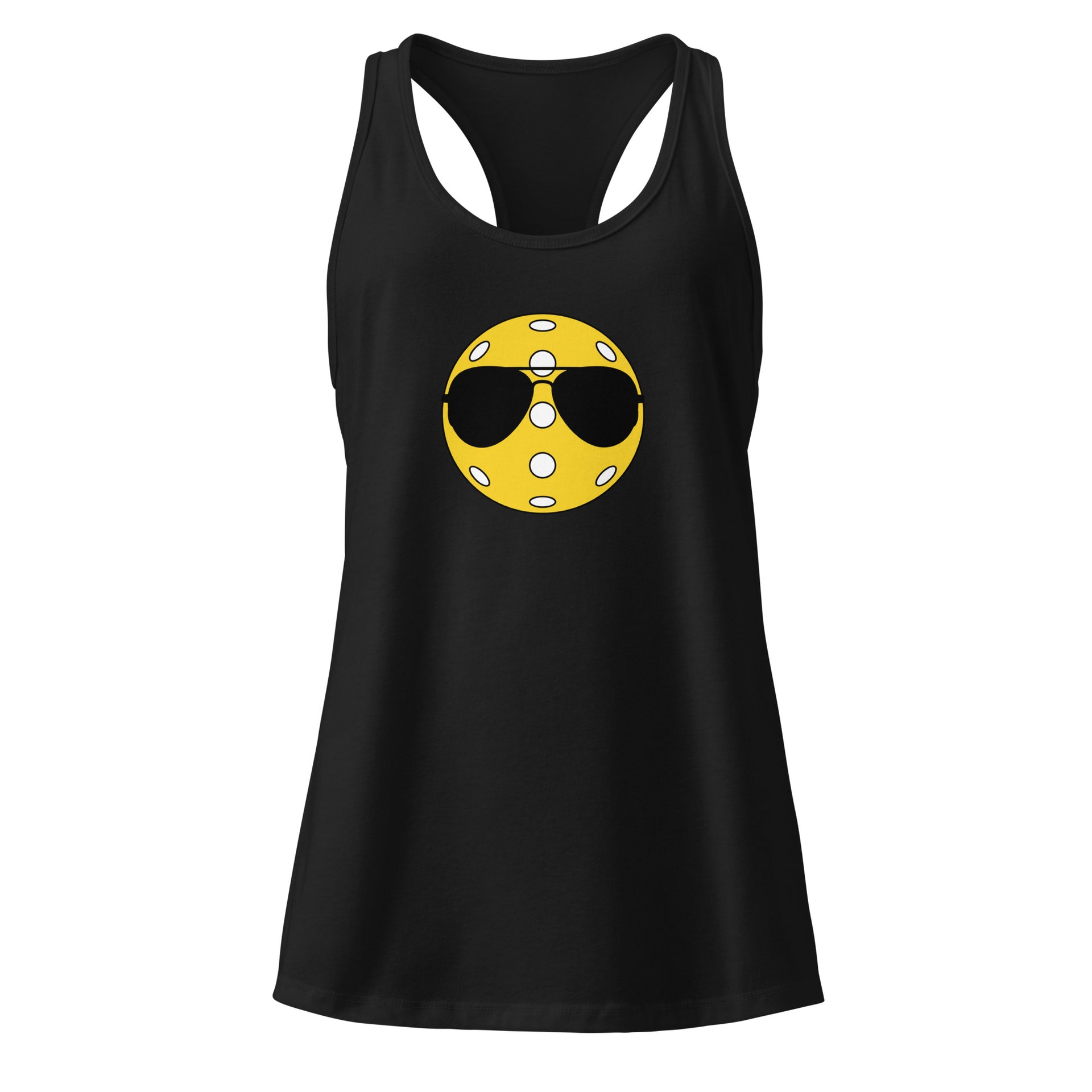 Pickleball with Aviator Sunglasses retro graphic tank top by Galactic Ink 
