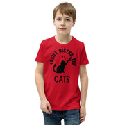 Easily Distracted by Cats youth retro graphic tee by Galactic Ink Club
